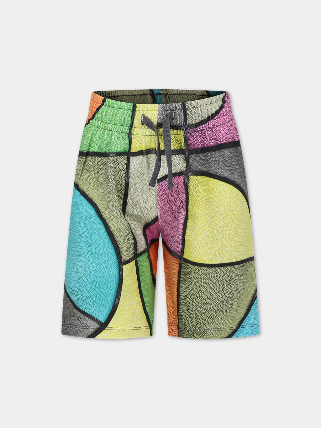Multicolor Alim sport shorts for boy with graphic print